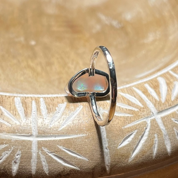 NWOT Natural Raw Ethiopian Opal 925 Sterling Silver Ring - Picture 13 of 16